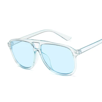 Маркови Дизайнерски Големи Слънчеви Очила Дамски Прозрачни Цветни Слънчеви Очила В Голяма Рамка Женски Мъжки Модни Зелени Реколта Черни Дамски
