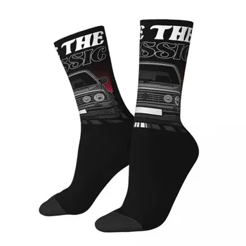 Ретро Карам Класически MK2 GTI Автомобил Баскетболни Чорапи-Меки Средни Чорапи-Тръба Коледни Подаръци за Жени, Мъже Дишащи