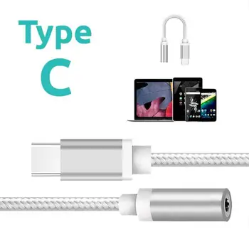 Адаптер USB Type C с Аудиоразъемом 3,5 мм За Свързване на Мобилни телефони Type C до Наушникам Кабел Конвертор За Жични Слушалки Адаптер