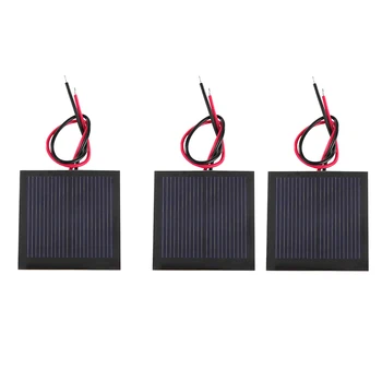 Слънчевата батерия на поликристален силиций батерии, слънчеви панели 1V 200mA миниая +кабел/тел 40x40mm 0.2 WDIY за слънчева играчки