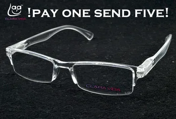 Очила за четене Мъжки Пет Двойки Пролетни Крака, Нови Модни Прозрачни Очила За Четене От Плексиглас +1 +1.5 +2 +2.5 +3 +3.5 +4