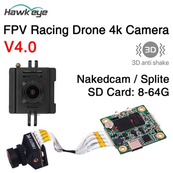 Hawkeye Светулка Nakedcam/Splite FPV Помещение Дрон 4k Камера V4.0 3D Gyroflow FOV 170 DVR Микро Камера за DIY Самолет Радиоуправляеми Автомобили резервни Части