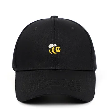 бейзболна шапка bee в стил хип-хоп, ежедневни памучен шапка с бродерия на honeybee възстановяване на предишното положение, спортна шапка за татко, директна доставка