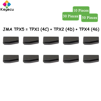 KEYECU 10 30 50 броя JMA TPX5 Керамични чип Транспондер Чип = TPX1 (4C) + TPX2 (4D) + TPX4 (46) (въглерод)