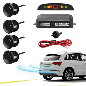 Сензор за Паркиране на Кола, Авто Автоматичен Визуален Обратната Резервен Радар Система за Помощ При Паркиране с LCD Дисплей Разстояния Индикатор за Аларма