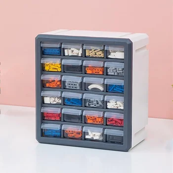 Органайзер За Грим Кутия За Съхранение на Играчки, Инструменти Може да се Регулира Пластмасова кутия Lroning Мъниста 24 Кутия Козметични Органайзер
