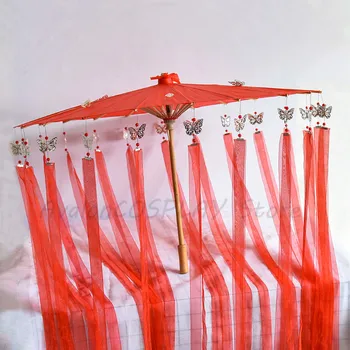 Аниме Тиен На Фу Чи Хуа Чен Сгъваем Чадър Големия Червен чадър на Мъже, Жени Пътуване Чадър Cosplay Реквизит За Снимки на Модни Подаръци
