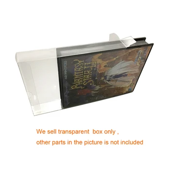 Прозрачен прозрачен защитен кутия за съхранение калъф за Sega MD за Genesis 5 game carrtriage box Дребно Скоростна защита