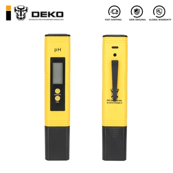 Дръжка PH-метър DEKO DKPH01 Преносим LCD цифров автоматично калибриране на Тестера точност 0,01 Дръжка за тестване на качеството на водата