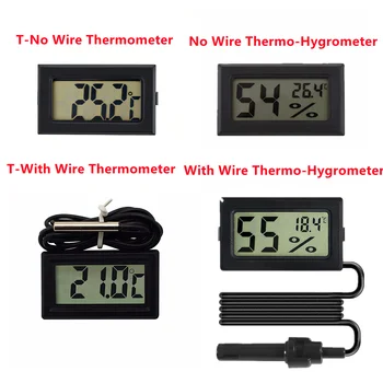 Мини LCD Дигитален Термометър, Влагомер Удобен Сензор за Температурата на Инструмента е Подходящ За Хладилник Аквариум В стаята
