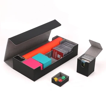 Калъф за съхранение на тесте карти, Издръжлив и здрав кожен калъф за карти с голямо чекмедже и магнитна закопчалка, спестяващ място Калъф за карти, Yu-Gi-Oh
