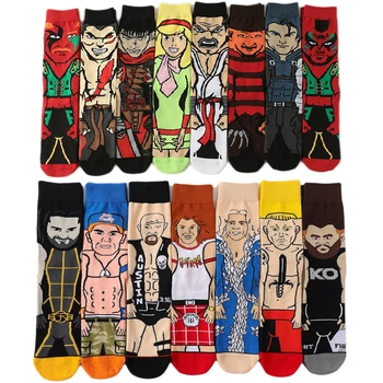 Мъжки модни чорапи аниме забавни чорапи хип-хоп самоличността на аниме чорапи карикатура мода скарпеты високо качество на шевни с шарени чорапи