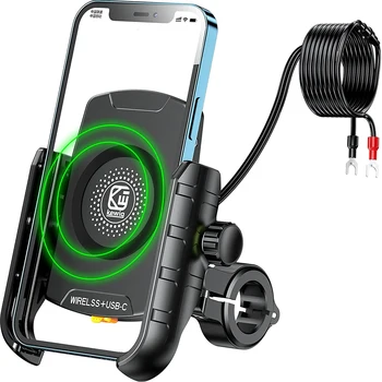 Велосипеден Притежателя на Телефона Безжично Зарядно Устройство QC3.0 Бързо Зареждане на Велосипед Притежателя на Мобилен Телефон за Монтиране На Кормилото, Поставка за GPS Мотоциклет Категория