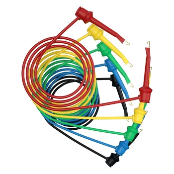 JZDZ 5 бр./компл. тест скоба за тест на скоба/куката Мултицет Тестов кабел с дължина 1 м 5 цвята J. 70034