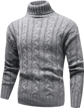 Нов Зимен Топъл Мъжки Пуловер 2022 година, Trend Модел, Ежедневието на Обикновен Пуловер с Дълъг Ръкав, Пуловер Вязаный