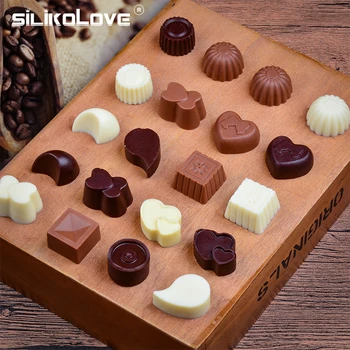 SILIKOLOVE 3D Шоколад Форма Силиконови Форми за Шоколад Форма за Печене Незалепващо Желе Пудинг Sugarcraft Мухъл САМ Кухненски Форми за Печене