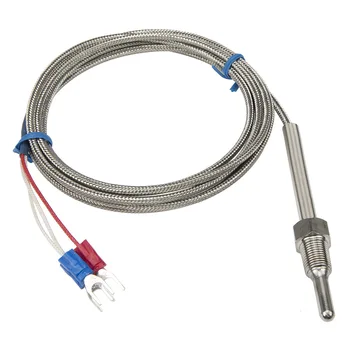 FTARP09 тип PT100 2 м метална оплетка кабел 30 мм сонда корона RTD сензор за температурата на 1/8 1/4 3/8 1/2 3/4 инча M6 M8 M10 M12 резба