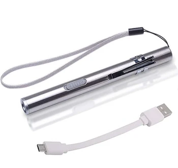 Медицинска Удобна Дръжка с Подсветка, USB Акумулаторна Мини-Фенерче за Хранене Led Фенерче + Скоба От Неръждаема Стомана Качество и Професионалист