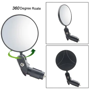 360 Градуса Гъвкави Велосипедни Огледала Прозрачно Огледало за Обратно виждане Край на Волана Задно Защитно Огледало За Очи За МТБ пътни Настилки Кормило Огледало