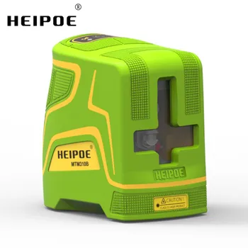 Heipoe 2 линии зелен лъч Самонивелирующийся Вертикални и Хоризонтални Лазерни Ниво с Акумулаторна литиево-йонна батерия и пулсиращи режима на открито