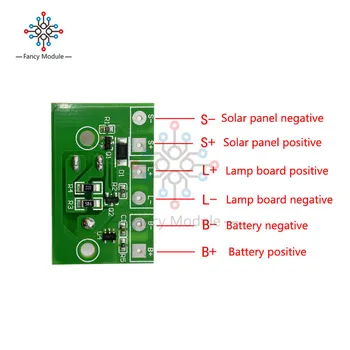 3.7 V, 1A Слънчев Контролер LED Фенерче За Управление на Осветлението на Печатна Платка Фотоиндукционная Слънчева Лампа Модул Контролер Литиева Батерия