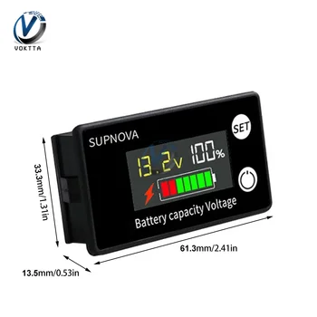 Измерване на Капацитета на Батерията dc DC8V-100V Индикатор за Капацитет на електромера Литиева LiFePO4 Оловно-киселинната Елемент за LCD батерии 6133A