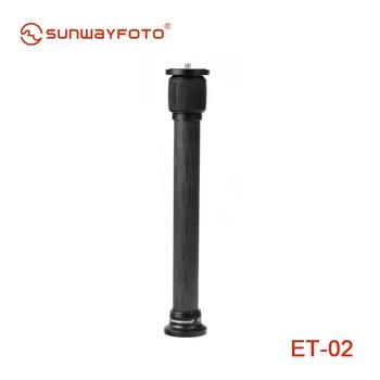 SUNWAYFOTO ET-02 Удължител Статив 24 мм, изработени от въглеродни влакна за Монтаж с винт 1/4 -3 / 8 за Аксесоари за Slr камери