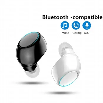 X6 Мини Безжична Bluetooth Слушалките С Шумопотискане Bluetooth Слушалки, Хендсфри Стерео Слушалки TWS Втулки С Микрофон