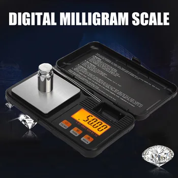 Precision Digital Миллиграммовые Везни За Претегляне на Бижута с LCD дисплей 200 г * 0,01 грама, Мини-Везни За Претегляне на Преносими Инструменти За Претегляне на Бижута