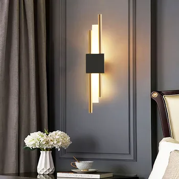 Модерен минималистичен led монтиран на стената лампа, дължина на лампата 50 см 90-260 В вътрешно осветление стенен лампа за баня фоново украса хотелски проект