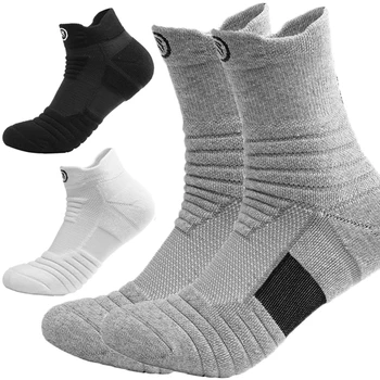 Памучен Мъжки Вело Чорапи Дишащи Улични Баскетболни Чорапите Предпазват Краката От Влага Под Наем Джогинг, Футбол Спортни Чорапи Мъжки Чорапи