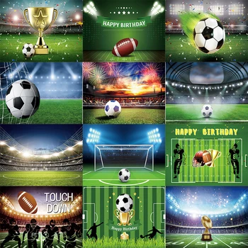 Футболен Фон Ръгби Момчета Честит Рожден Ден Парти Футбол На Децата Снимка На Фона На Банер Украса