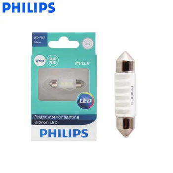 Philips Led Празнична Гирлянда 38 мм Ultinon LED 6000 K Студено Бяло Автомобилен Сигнал, лампа, Авто Интериорна лампа Врата Лампа за четене 11854ULW X1