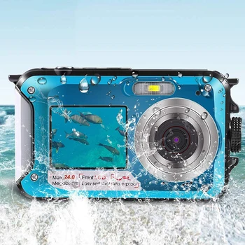 Екшън-камера Ultra 1080PHD 60 кадъра в секунда 24 Mp Водоустойчива Камера Противоударная Подводен Фотоапарат с 2.7-инчов Записващи Камери Спортна Камера