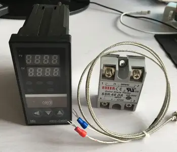 REX-C400 Двоен дигитален дисплей RKC PID регулатор на температурата REX-C400FK02-V * AN + термопара 1 M K + SSR40DA