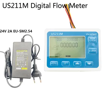 Цифров разходомер US211M и адаптер за захранване на стандарта EU 2A