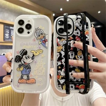 Cartoony Сладък Калъф Disney с Мики Доналд за iPhone 12 Pro 11 Pro XS Max X XR 7 8 Plus Делото Силиконов Калъф от TPU със защита от падане