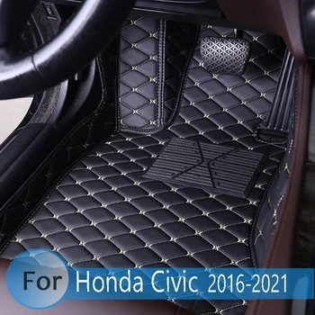 Автомобилни Стелки За Honda CIVIC 10th Седан 2020 2021 2019 2017 2018 2016 Авто Аксесоари За Интериора на Кожени Подложки Тире Водоустойчив