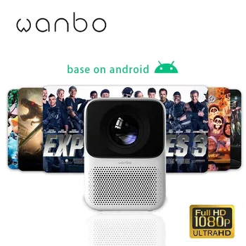 Wanbo T2 Безплатен Проектор T2 Pro Преносим LCD Мини LED Проектор С Поддръжка на Вертикална Корекция на 1080P За Домашния Офис Xiaomi mijia