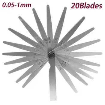 1 Комплект 20 остриета 0,02-1,00 мм Метрического на сондата за измерване хлабината