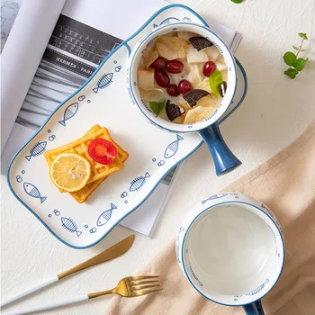 Купа за закуска от овесени ядки набор от съдове и домакински комбинирана Японски съдове за храна на един човек креативна скъпа плодови салатница