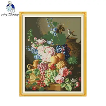 Радост неделя цвете стил на Красива ваза бродерия на кръстат бод рисунки на модели за бродерия комплекти за декорация на дома