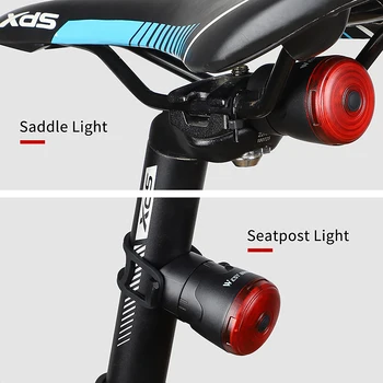 Интелигентен Сензор за Спирачки Велосипеден Задна Светлина за Автоматично Старт/Стоп Фенерче Водоустойчив LED USB Акумулаторна Велосипеден Седлото Подседельный Фенер