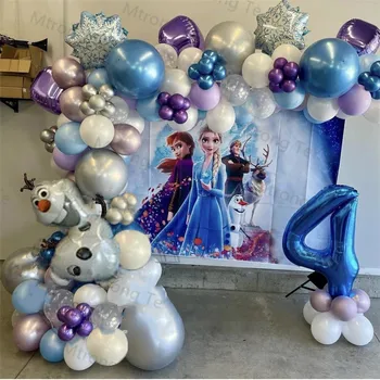1 комплект Disney Олаф Елза Анна Снежна Кралица Принцеса Балони Балони Надуваеми Globo Baby Shower Момиче Рожден Ден Украса