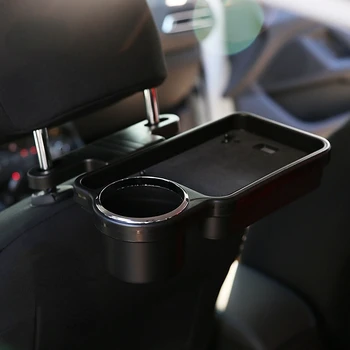 Авто задни водосточни поставка за чаши тава за облегалката автомобилни седалки dining тава сгъваема облегалка седалки държач за напитки кутия за съхранение