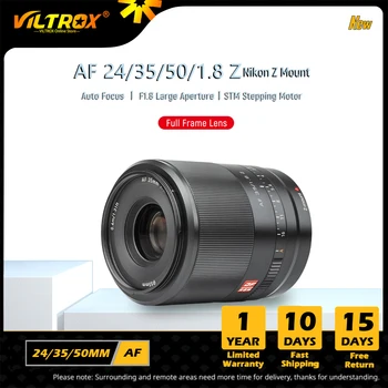 VILTROX Nikon Полнокадровый обектив 24 mm, 35 мм и 50 мм, 85 мм F1.8 Автофокус Портретен Обектив с Голяма Бленда за Nikon Z Mount Z6 Обектива на Камерата