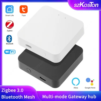 Sasha Умен Дом Zigbee 3,0 Многорежимен Портал Hub, WiFi Безжичен Мост Bluetooth Мрежа Интелигентен Контрол Живот Работи с Алекса Google