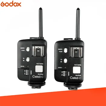 GODOX Cells II-C Безжична Светкавица Speedlite Спусъка Радиостанцията Комплект за Canon 6D 7D и 5D Mark II 5D Mark III 60D 70D 650D