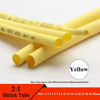 Диаметър на жълто 1 М 1 2 3 4 5 6 7 8 9 10 12 14 16 20 25 30 40 50 мм Свиване тръба 2: 1 Polyolefin Термокабельная втулка с изолация