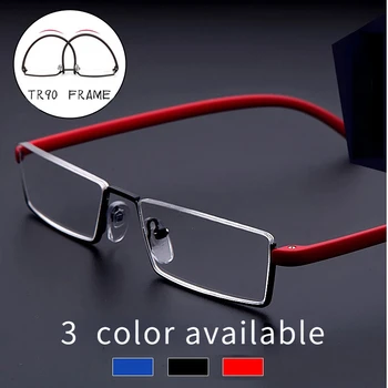 TR90 МЪЖКИ И дамски очила за четене с Анти-Синя светлина Клас точки +1.0+1.5+2.0+2.5+3.0+4.0 За далекогледство Полукадровый стил